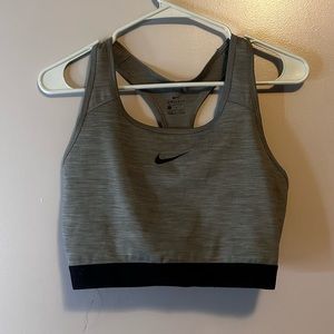 Grey Nike sports bra size large